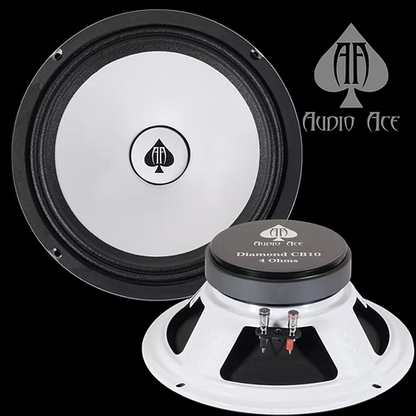 Audio Ace Diamond CB10 10" 250W RMS 4-Ohm PAIR Car Audio Speakers.