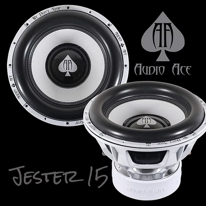 Audio Ace Jester 15" 3000W RMS Dual-4-Ohm Subwooofer With Dyeable Cone