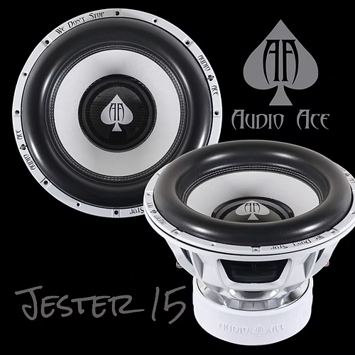 Audio Ace Jester 15" 3000W RMS Dual-4-Ohm Subwooofer With Dyeable Cone