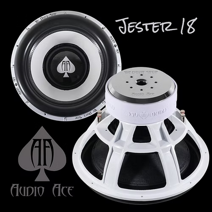 Audio Ace Jester 18" 3000W RMS Dual-4-Ohm Subwooofer With Dyeable Cone