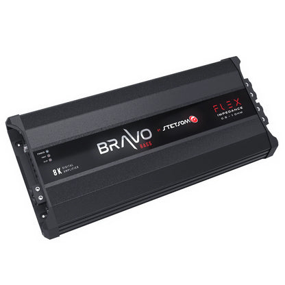 Stetsom BRAVO BASS Flex 8K 0.5~1ohm (Auto) Mono Class D Car Audio Amplifier