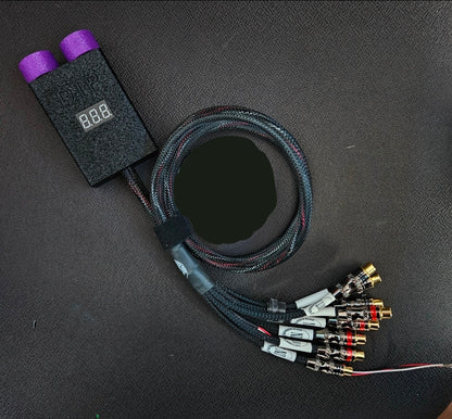Car Audio Dual Bass Knob w/ Volt Meter